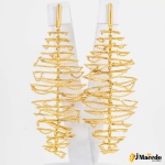 Brinco HSTERN - Coleção Seda - Ouro Amarelo 18k com diamantes Tamanho 7cm Peso 22,3g Acompanha o cer
