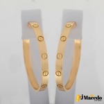 Brinco Cartiê Ouro Amarelo 18k Tamanho 35mm Peso 12,7g. Acompanha Certificado JMACEDO