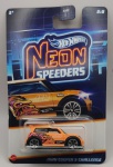 Miniatura Hot Wheels Neon Speeders Mini Cooper S Challenge, escala 1/64. Item no estado conforme fotos. Carrinho de Coleção.