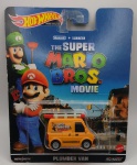 Miniatura Hot Wheels Premium The Super Mario Bros Movie Plumber Van, escala 1/64. Item no estado conforme fotos. Carrinho de Coleção. 