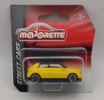 Miniatura  Majorette Honda E amarelo - Sreet Cars, escala 1/64. Item no estado conforme fotos. Carrinho de Coleção. 