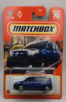 Miniatura Matchbox Renault Kangoo azul,  escala 1/64. Item no estado conforme fotos. Carrinho de Coleção. 