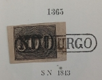 Carimbos - Numeral 300 réis vertical - Carimbo N FRIBURGO P.A. 1365