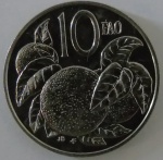 Moeda de niquel,Ilhas cook 10 cents 1979 -FAO