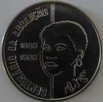 Moeda de Aço Inoxidavel, Brasil 100 Cruzados 1988 -mae