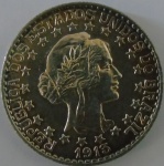 Moeda de prata Brasil 2000 Reis 1913 -