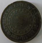 Moeda de Bronze, Brasil 40 Reis 1889 -