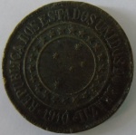 Moeda de Bronze, Brasil 40 Reis 1910