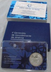 Moeda de prata Comemorativa Brasil 500 cruzeiros 1992 descobrimento da America -FC
