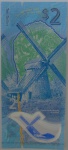 Cedula Estrangeira -Polimero ,Barbados 2 Dollars -FE