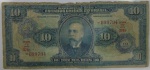 Cedula do Brasil - 10 mil Reis c/carimo 10 Cruzeiro - no estado 1942 -