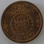 Moeda de Bronze,Timor 50 centavos 1970 -