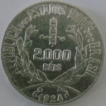 Moeda de prata ,Brasil 2000 Reis 1924 -