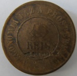Moeda de Bronze ,Brasil 40 Reis 1895 -S.Guerra -