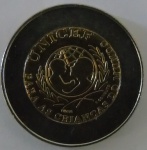 Moeda de Bimetalica ,Portugal 100 Escudos 1999 UNICEF (Portugusa) erro -