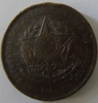 Moeda de Bronze ,Brasil 20 Reis 1906 -