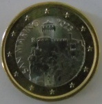 Moeda de Bimetalica Estrangeira ,San Marino 1 Euro 2023 - 