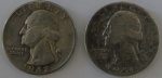 Moeda de Prata Estrangeira , Estados Unidos quarter Dollar 1941/42  - 2 moedas