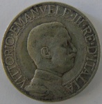 Moeda de prata Estrangeira,Italia 1 Lire 1913 -