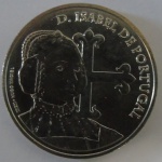 Moeda em prata  comemorativa Portugal 5 euros  2015 -D. Izabel de Portugal 