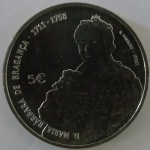 Moeda comemorativa Portugal 5 euros  2017  D. Maria Barbara 