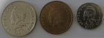3 moedas Polynesie/ França 10/50/100 Francs  