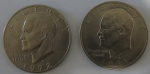 Moeda de niquel Estrangeira , Estados Unidos 1 Dollar 1971 /72 2 moedas  