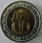 Moeda Bi-Metalica -Egito 1 pound 2005  King Tut -FC