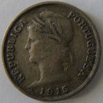 Moeda de prata ,Portugal 10 Centavos  1915 -