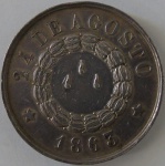 Medalha em prata ,1865 -Monumento Joao Caetano peso 8,3 -Diametro 29 mm