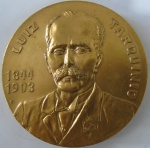 Medalha em Bronze ,1844/1903 -Luiz Tarquinio - Homenagem da Confederaçao nacional da industria Brasil peso 130 -Diametro 70 mm