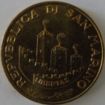 Moeda de Bronze Estrangeira ,San Marino 200  Lire - 1993 - FC