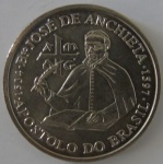 Moeda de Cupro - Niquel , Portugal 200 Escudos 1997 -Bento Jose Anchieta