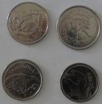 Moeda de Aço Inoxidavel , Brasil 5/ 10/50/100  Cruzeiros 1993 -(4 moedas)