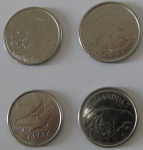 Moeda de Aço Inoxidavel , Brasil 5/ 10/50/100  Cruzeiros 1994 -(4 moedas)