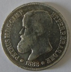 Moeda de prata Brasil 500 Reis 1888 -