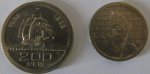 Moeda de niquel Brasil 100 /200 Reis 1932 -2 moedas 