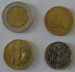 Moeda Bi-Metalica /bronze/niquel -ITALIA  500/200/100  Lire 1980/1981/1995/ 1998 - FAO -4 Moedas-
