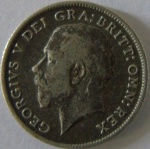 Moeda de prata Estrangeira,Inglaterra six pençe 1911 -