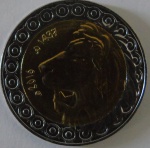 Moeda de Bimetalica estrangeira ,Argelia 20 Dinar 2016 -FC