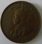 Moeda de Bronze Estrangeira, Australia 1 penny   1921 -