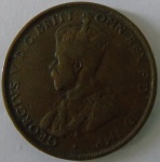Moeda de Bronze Estrangeira, Australia 1 penny   1922 -