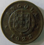 Moeda de Bronze,Angola 5 centavos 1922  -
