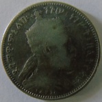 Moeda de prata ,Etiopia 1/4 Birr 1902/04