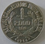 Moeda de prata Brasil 2000 Reis  1934 -