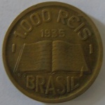 Moeda de Bronze Brasil 1000 Reis  1935-Modulo Maior 