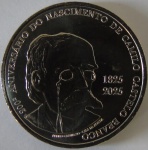 Moeda de Niquel ,Portugal 5 euros 2025 - 200 Aniversario do nacimento de Camilo castelo Brano -FC