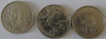 Moeda de Cupro - Niquel , Portugal 100 Escudos 1990  - 3 moedas 