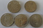 Moeda de Cupro - Niquel , Portugal 25 Escudos 5 moedas 
