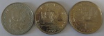 Moeda de Cupro - Niquel , Portugal 100 Escudos 1989-3  moedas 